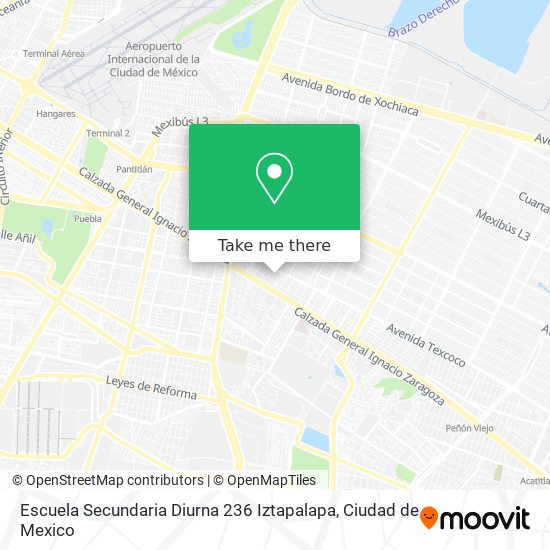 Mapa de Escuela Secundaria Diurna 236 Iztapalapa