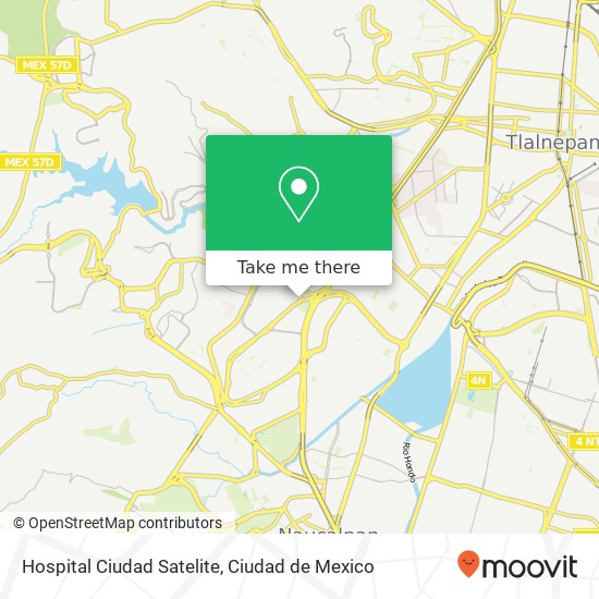 Hospital Ciudad Satelite map