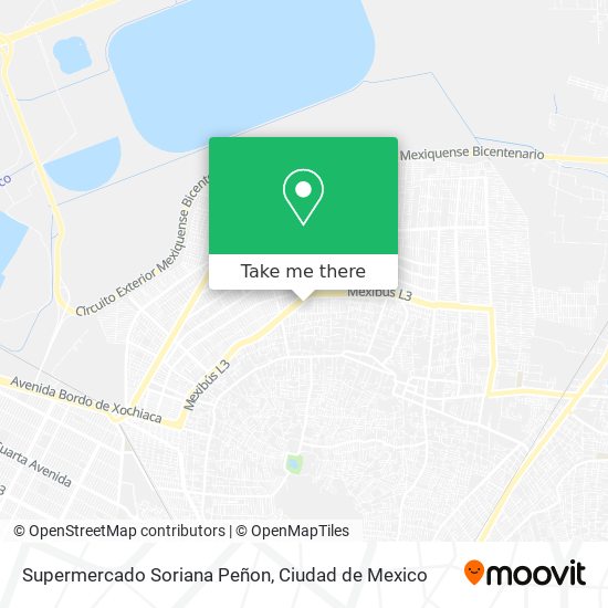 Mapa de Supermercado Soriana Peñon