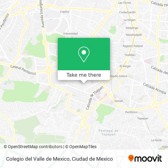Mapa de Colegio del Valle de Mexico