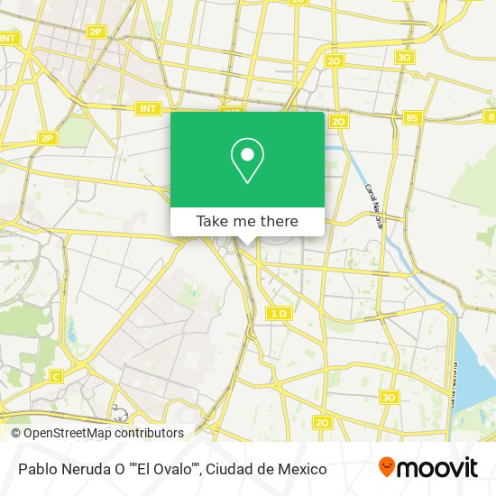 Pablo Neruda O ""El Ovalo"" map
