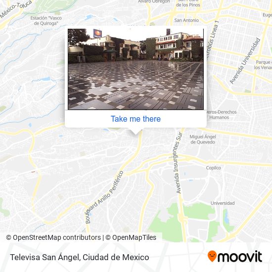 Televisa San Ángel map