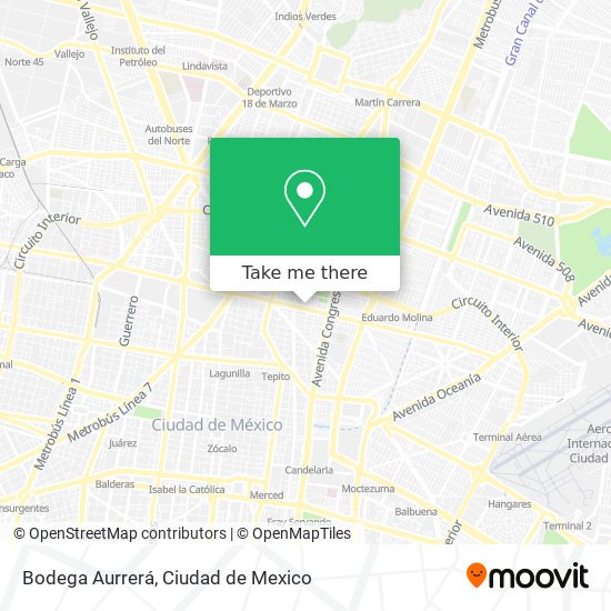 Bodega Aurrerá map