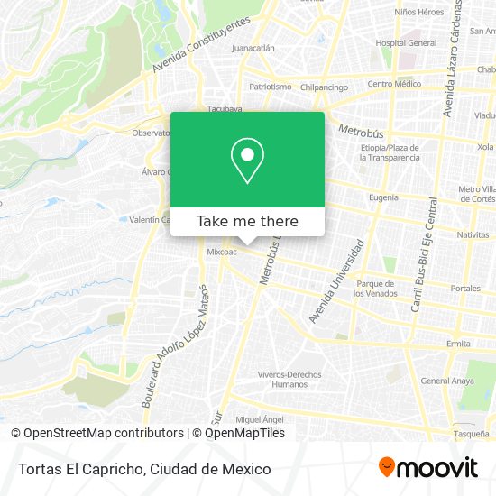 Tortas El Capricho map