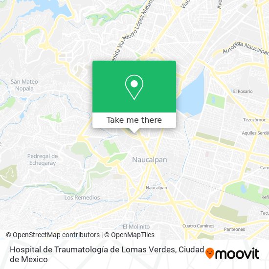 Mapa de Hospital de Traumatología de Lomas Verdes