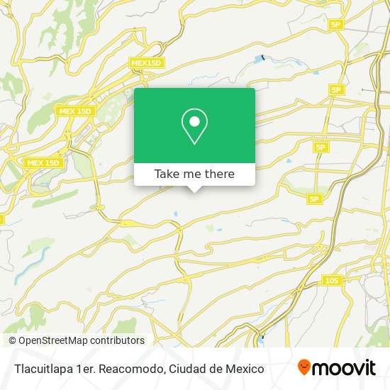 Tlacuitlapa 1er. Reacomodo map