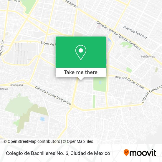 Mapa de Colegio de Bachilleres No. 6