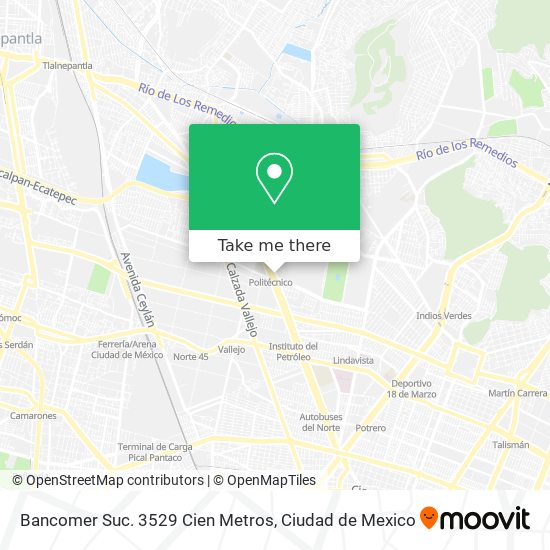 Bancomer Suc. 3529 Cien Metros map