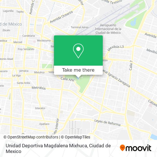 Mapa de Unidad Deportiva Magdalena Mixhuca