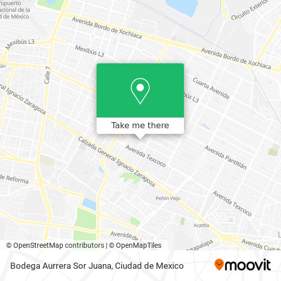 Mapa de Bodega Aurrera Sor Juana