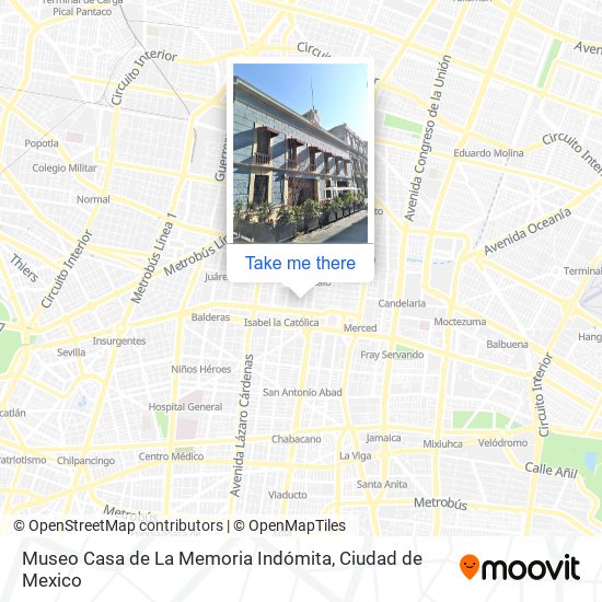 Mapa de Museo Casa de La Memoria Indómita