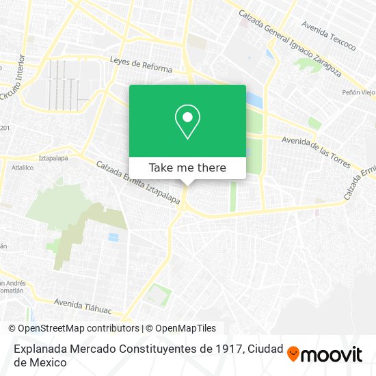Explanada Mercado Constituyentes de 1917 map
