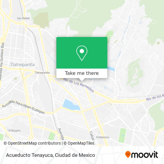 Mapa de Acueducto Tenayuca