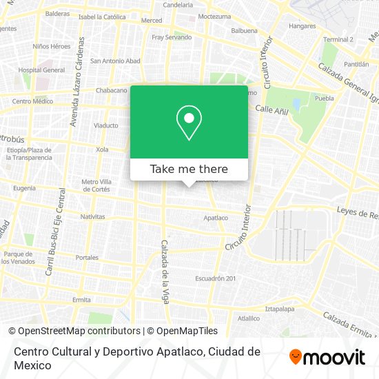 Mapa de Centro Cultural y Deportivo Apatlaco