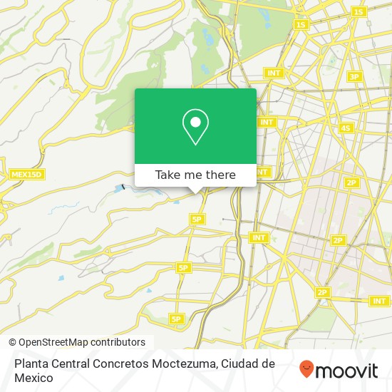 Planta Central Concretos Moctezuma map