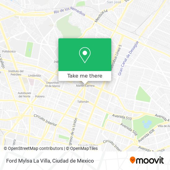 Ford Mylsa La Villa map