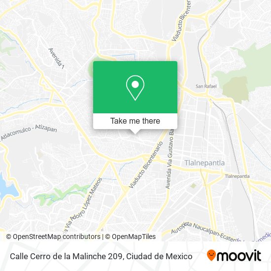 Mapa de Calle Cerro de la Malinche 209