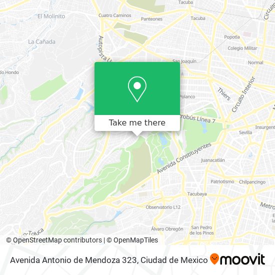 Mapa de Avenida Antonio de Mendoza 323