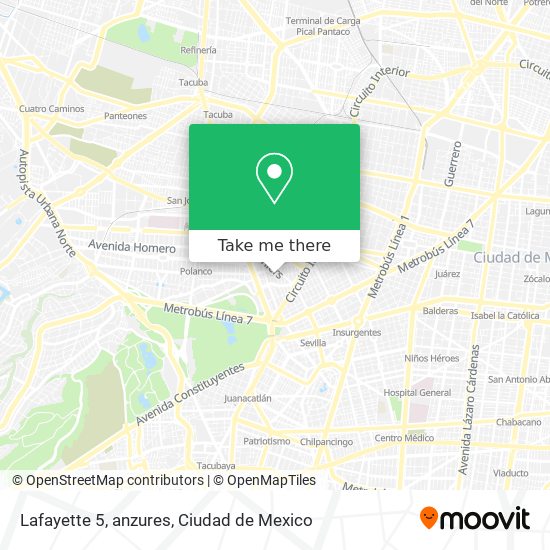 Lafayette 5, anzures map
