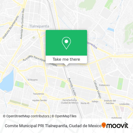 How to get to Comite Municipal PRI Tlalnepantla in Tultitlán by Bus, Metro  or Train?