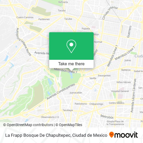 La Frapp Bosque De Chapultepec map