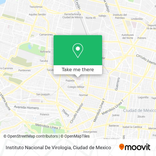 Instituto Nacional De Virologia map