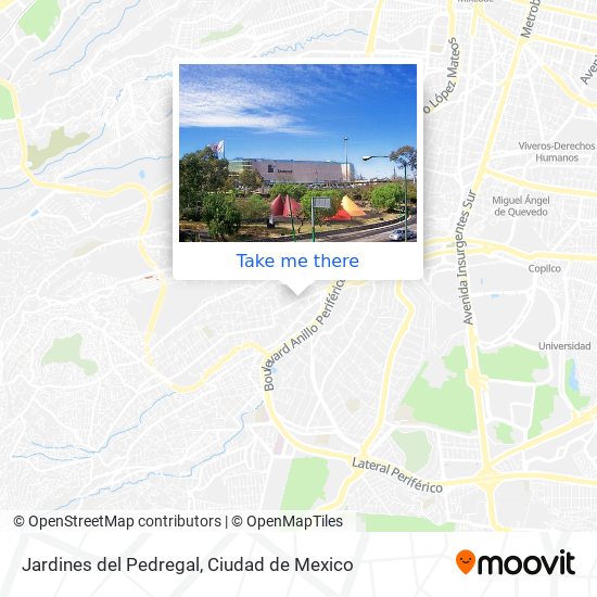 Jardines del Pedregal map