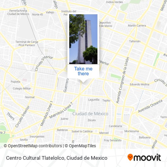 Centro Cultural Tlatelolco map