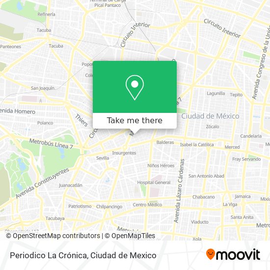 Periodico La Crónica map
