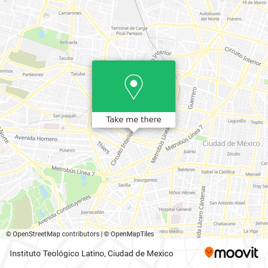 Mapa de Instituto Teológico Latino