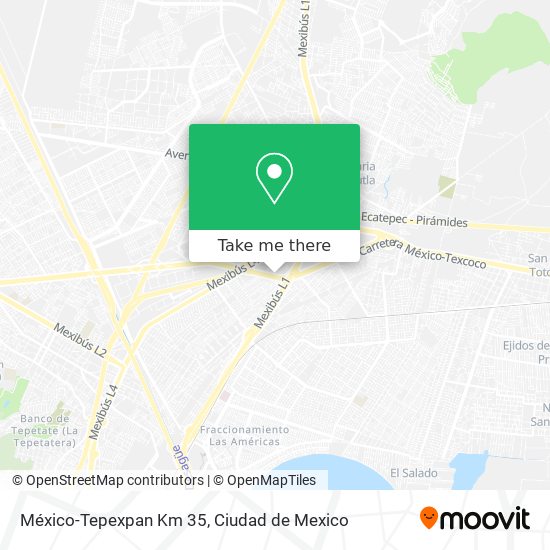Mapa de México-Tepexpan Km 35
