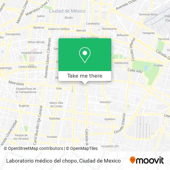 Laboratorio médico del chopo map