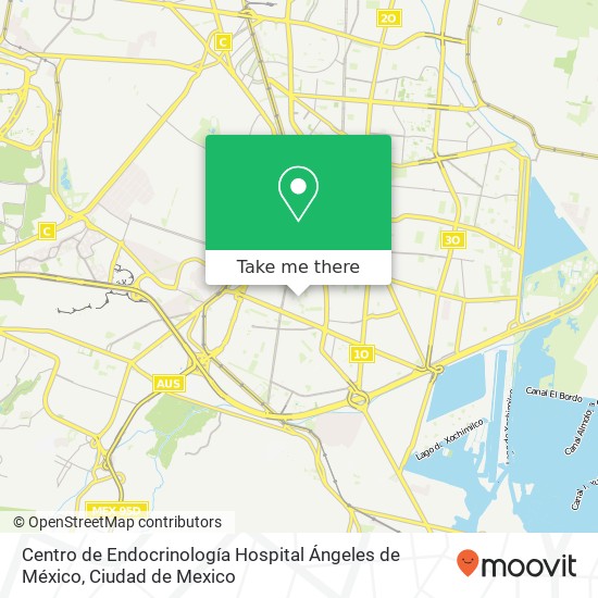 Centro de Endocrinología Hospital Ángeles de México map