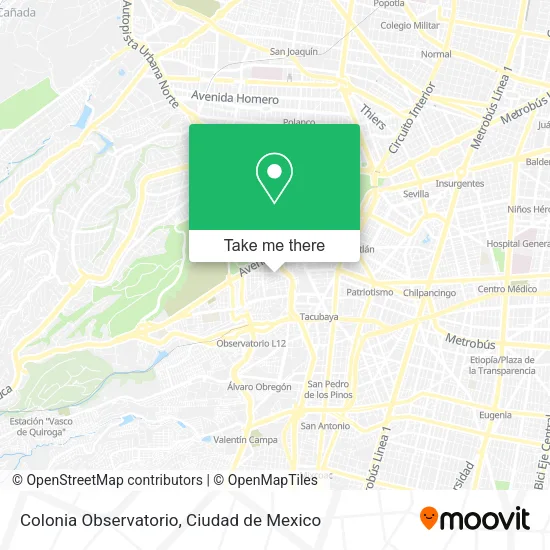 Mapa de Colonia Observatorio