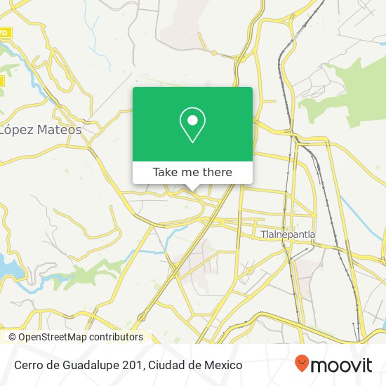 Cerro de Guadalupe 201 map