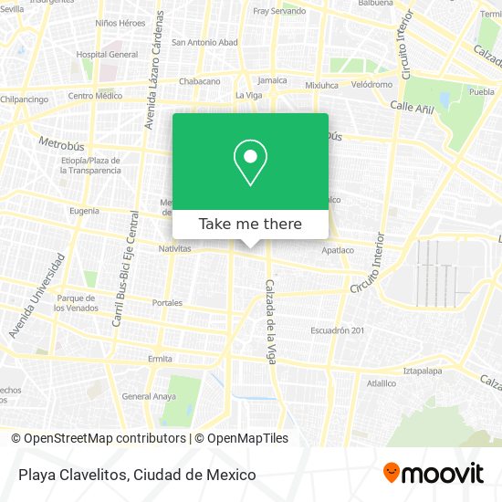 Playa Clavelitos map