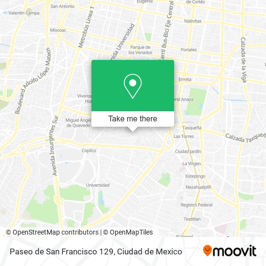 Mapa de Paseo de San Francisco 129