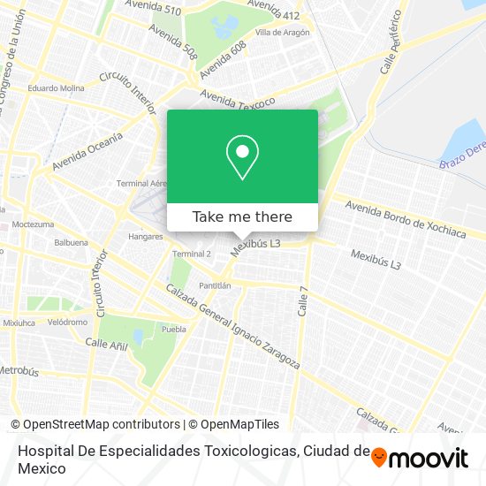 Hospital De Especialidades Toxicologicas map