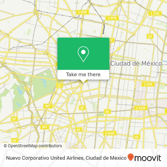 Nuevo Corporativo United Airlines map