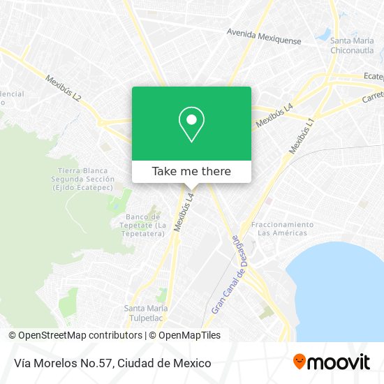 Mapa de Vía Morelos No.57