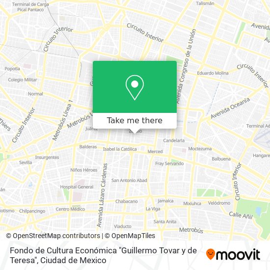 Fondo de Cultura Económica "Guillermo Tovar y de Teresa" map