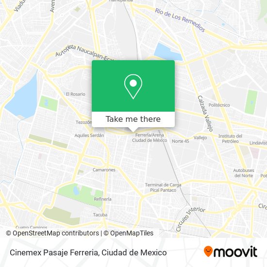 Mapa de Cinemex Pasaje Ferreria