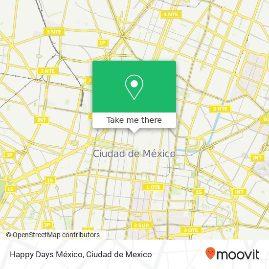 Mapa de Happy Days México