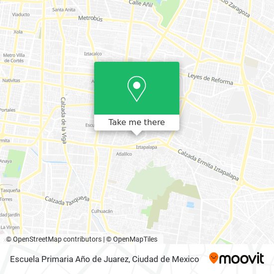 Escuela Primaria Año de Juarez map