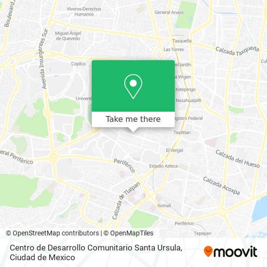 Mapa de Centro de Desarrollo Comunitario Santa Ursula