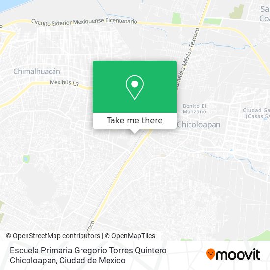 Escuela Primaria Gregorio Torres Quintero Chicoloapan map