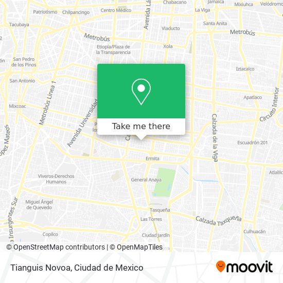 Tianguis Novoa map