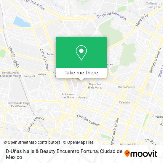 Mapa de D-Uñas Nails & Beauty Encuentro Fortuna