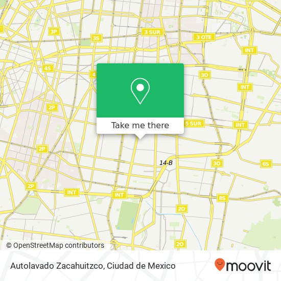 Autolavado Zacahuitzco map
