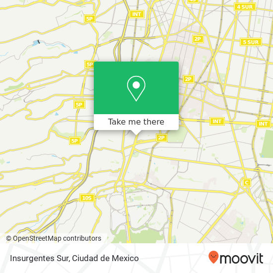 Insurgentes Sur map